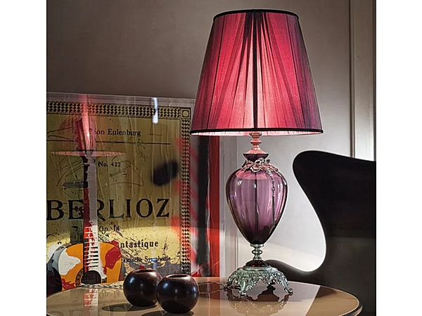 Tischlampe aus Stoff im klassischen Stil mit festem Arm Euroluce Lampadari Nausicaa LG1 Fabrik EUROLUCE LAMPADARi aus Italien. Foto №1