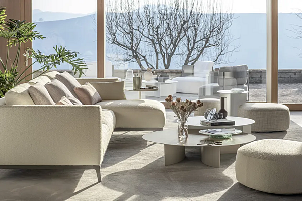 Ecksofa aus Stoff mit weicher Rückenlehne Flou Olivier Fabrik Flou aus Italien. Foto №11
