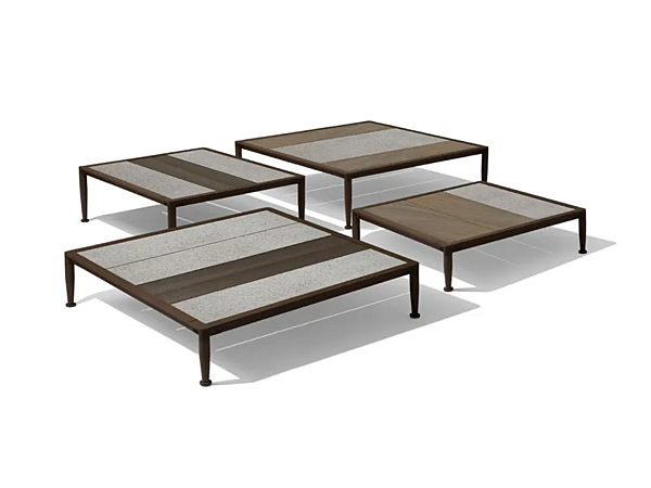 Quadratischer Gartentisch aus Holz GEA GIORGETTI 87010, 87011, 87012, 87013 Fabrik GIORGETTI aus Italien. Foto №1