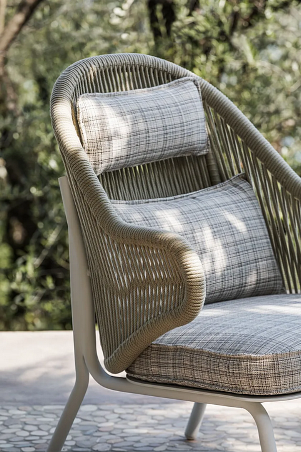 Gartenarmchair mit Armlehnen aus Seil und Stoff Atmosphera Agave Fabrik ATMOSPHERA aus Italien. Foto №4