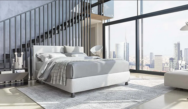Doppelbett mit gepolsterter Rückwand Flou Notturno 2 Fabrik Flou aus Italien. Foto №3