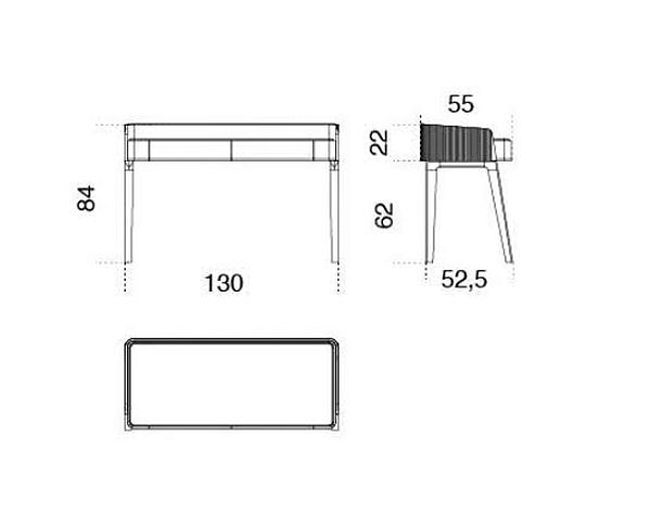 Schreibtisch aus Esche mit Klappe Gallotti&Radice Soho Fabrik Gallotti & Radice aus Italien. Foto №8