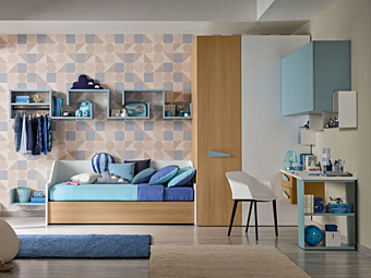 Fitted Schlafzimmer Set mit ausziehbarem Bett MORETTI COMPACT KC318 Fabrik MORETTI  COMPACT aus Italien