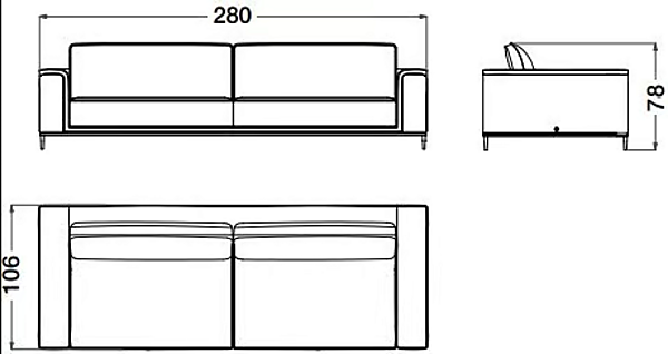 Vierplätziges Sofa aus Nubuk mit weicher Rückenlehne Starlight CPRN HOMOOD ST770 Fabrik CPRN HOMOOD aus Italien. Foto №3