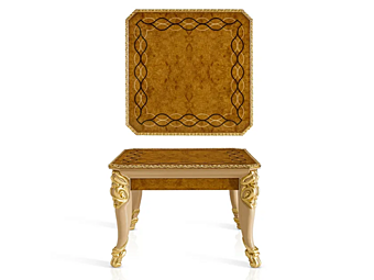 Klassischer quadratischer Couchtisch aus Holz A.R. Arredamenti Harmony 326