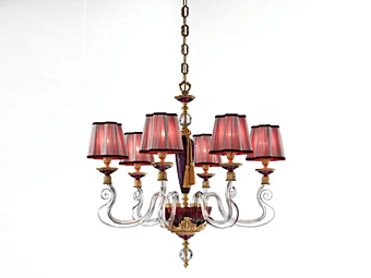 Kronleuchter mit Swarovski-Kristallen Barocco L6 Shade Euroluce Lampadari