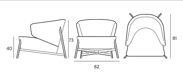 Stoff- und Lederarmchair mit Holzgestell Arsenale LC1 INNOVA Imbottiti Fabrik Innova Imbottiti aus Italien. Foto №7