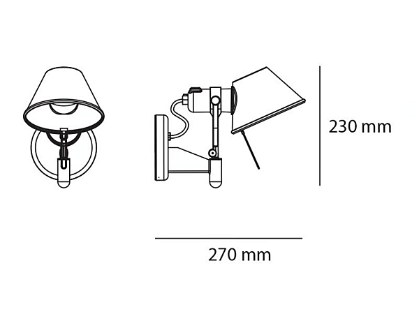 Wandleuchte aus Aluminium mit Spotlicht Artemide Tolomeo Fabrik Artemide aus Italien. Foto №5