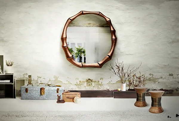 Wandmontierter gerahmter Spiegel aus Glas BRABBU Haiku Fabrik BRABBU aus Italien. Foto №2