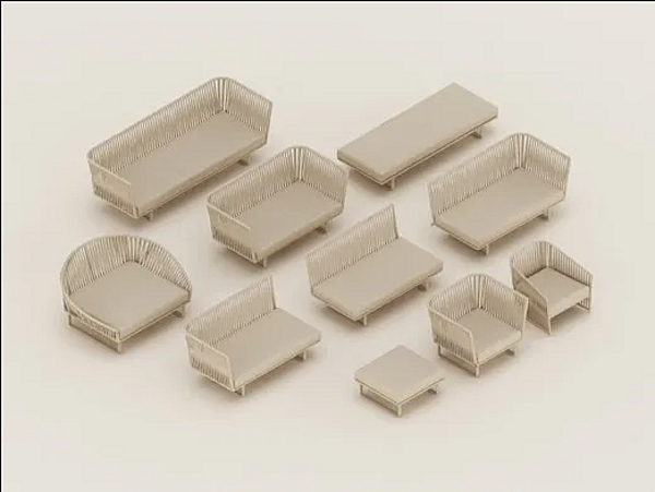 Zweisitzer Gartensofa aus Stoff KETTAL Bitta Fabrik KETTAL aus Italien. Foto №7