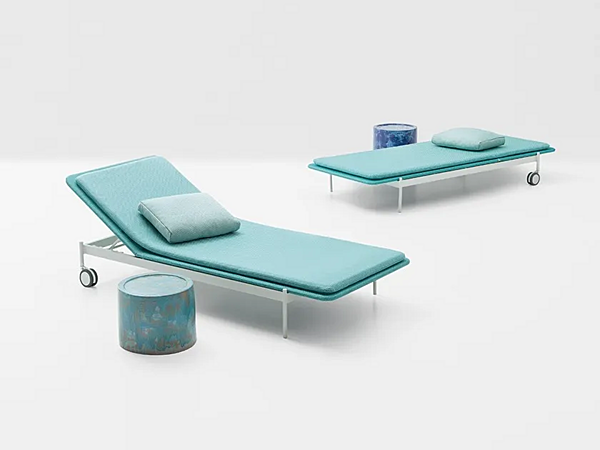 Sonnenliege aus Aluminium mit gepolstertem Kopfteil PAOLA LENTI BAIA B50G Fabrik PAOLA LENTI aus Italien. Foto №1