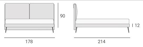 Doppelbett mit gepolsterter Rückwand aus Stoff Altrenotti Santorini Fabrik Altrenotti aus Italien. Foto №7