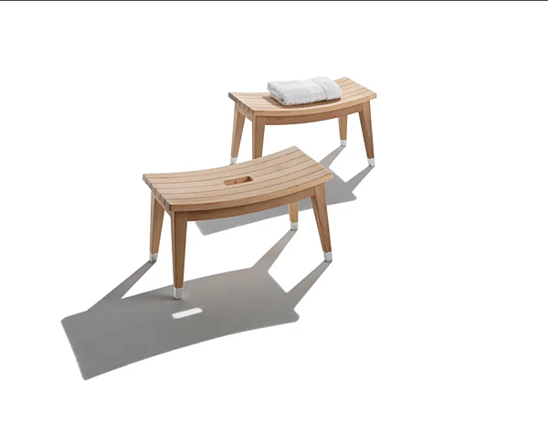 Niedriger Hocker aus Iroko Holz FLEXFORM LOTUS Fabrik FLEXFORM aus Italien. Foto №2