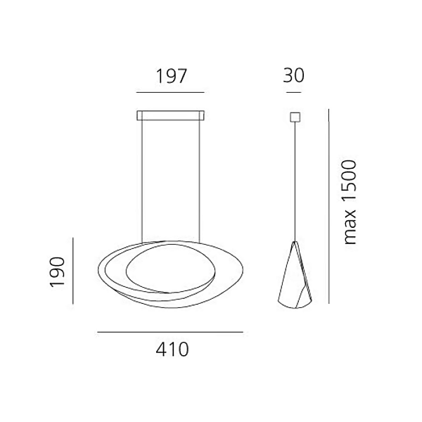 Pendelleuchte aus Aluminium mit LED Artemide Cabildo 1182W10A, 1182010A Fabrik Artemide aus Italien. Foto №5