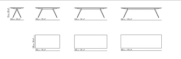 Rechteckiger Steintisch Zefiro Outdoor FLEXFORM Fabrik FLEXFORM aus Italien. Foto №4