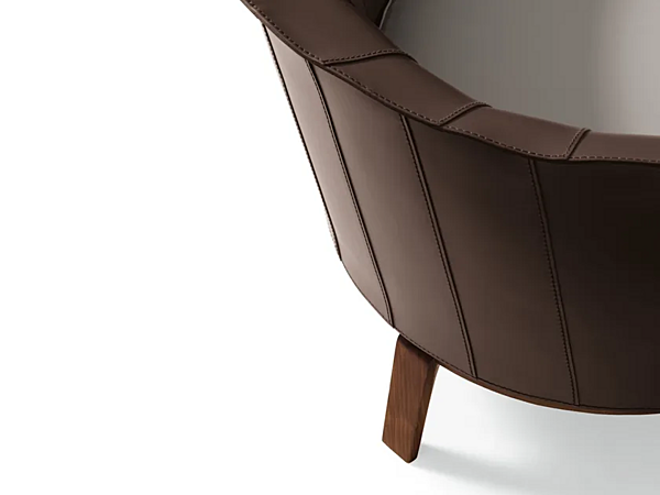 Lederarmchair mit Armlehnen Aura GIORGETTI 63981, 63982 Fabrik GIORGETTI aus Italien. Foto №3