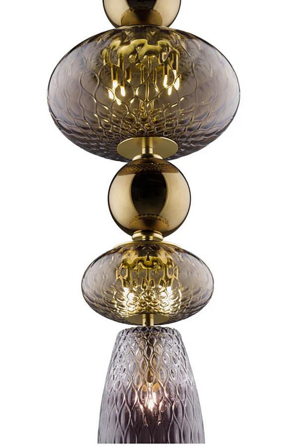 Pendelleuchte aus Borosilikatglas LED groß braun Euroluce Lampadari Harmony Fabrik EUROLUCE LAMPADARi aus Italien. Foto №2