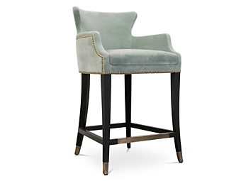 Hochstuhl mit Armlehnen aus Samt BRABBU Dukono Fabrik BRABBU aus Italien