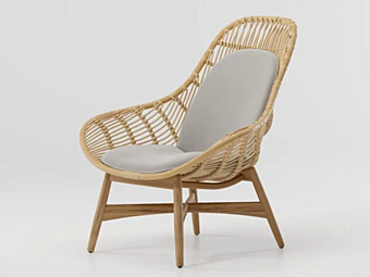 Rattan Gartenarmchair mit Armlehnen KETTAL Tou Rattan Gartenarmchair mit Armlehnen KETTAL Tou Fabrik KETTAL aus Italien
