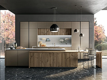Einbauküche aus Holz LUBE CUCINE Oltre Design 02 Fabrik LUBE CUCINE aus Italien