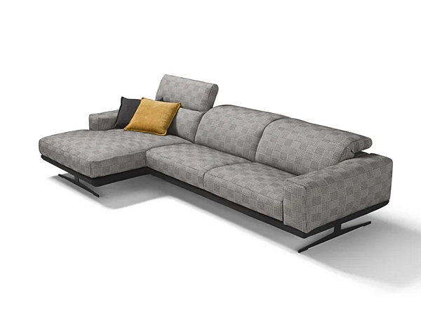 Sofa mit Relaxfunktion aus Stoff mit Chaiselongue Gloria Egoitaliano Fabrik Egoitaliano aus Italien. Foto №2