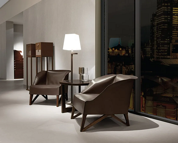 Lederarmchair Mobius GIORGETTI Fabrik GIORGETTI aus Italien. Foto №6