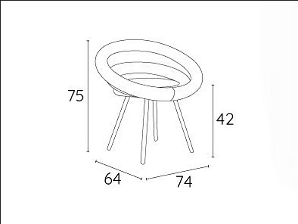 Sessel aus Stoff mit Rückenlehne Adrenalina Circle IMB1070219, IMB1070236, IMB1070237, IMB1070239, IMB1070240, IMB1070365 Fabrik ADRENALINA aus Italien. Foto №11