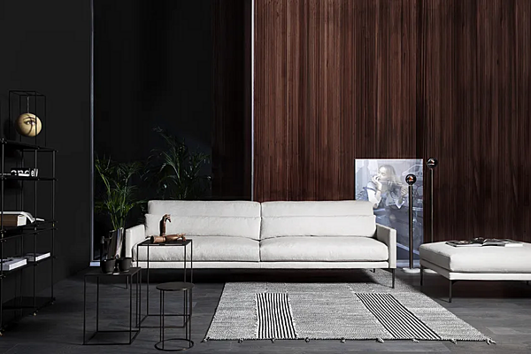 Sektionaler Sofa aus Leder oder Stoff 110 modern VIBIEFFE Fabrik VIBIEFFE aus Italien. Foto №10