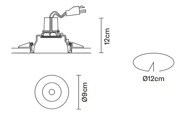 Einstellbarer Einbaustrahler aus Aluminium Fabbian Tools 219045 F19 F22 Fabrik Fabbian aus Italien. Foto №2
