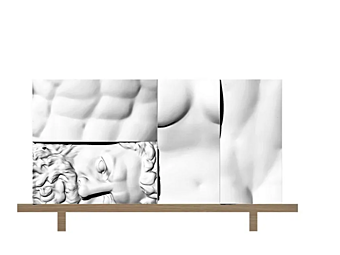 Modulares Sideboard aus Holz Driade Ercole e Afrodite Fabrik Driade aus Italien