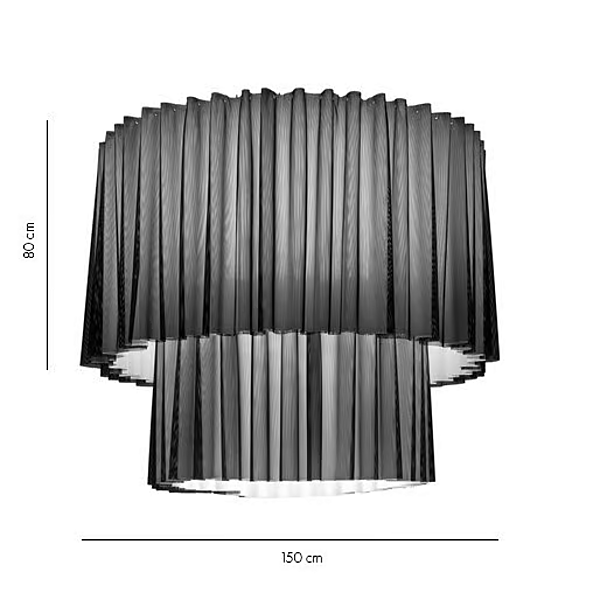 Deckenlampe aus Trevira CS mit Rock AXOLIGHT PL SK 100 2, PL SK 150 2 Fabrik Axolight aus Italien. Foto №5