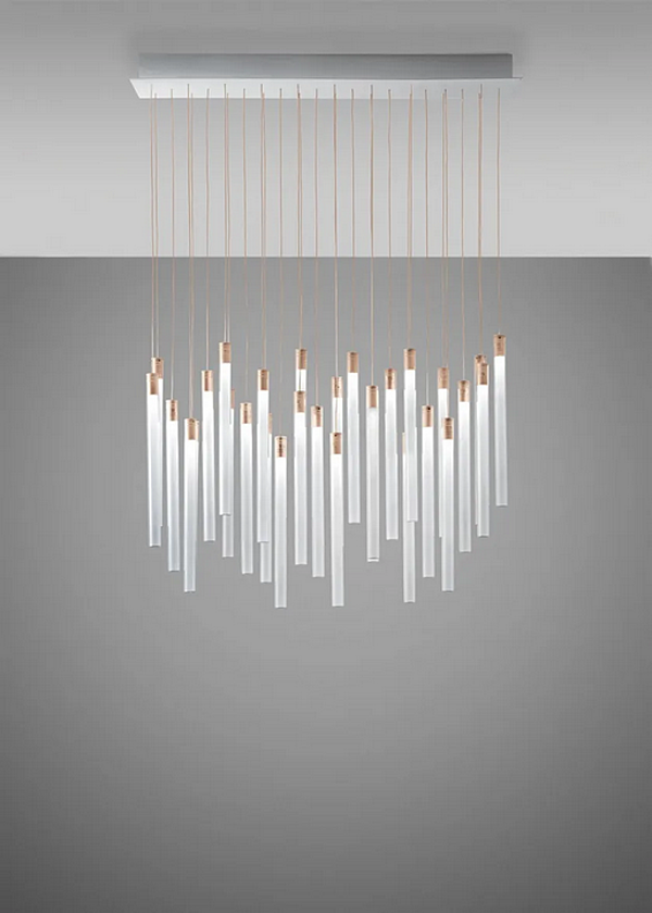 LED Pendelleuchte aus Borosilikatglas Tooby Fabbian Fabrik Fabbian aus Italien. Foto №5