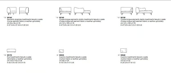 Ecksofa aus Stoff mit Chaiselongue GIORGETTI DRIVE Fabrik GIORGETTI aus Italien. Foto №5