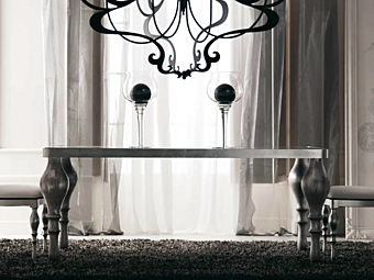 Lackierter Esstisch aus Glas CORTEZARI Zoe 201-IR Fabrik CORTE ZARI aus Italien