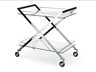 Küchenwagen aus Glas und Metall Gallotti&Radice Mister Küchenwagen aus Glas und Metall Gallotti&Radice Mister Fabrik Gallotti & Radice aus Italien