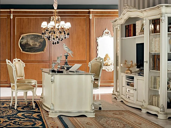 Freistehendes Bücherregal mit TV-Ständer aus Holz Modenese Luxury Interiors 13301 Fabrik MODENESE GASTONE aus Italien. Foto №3