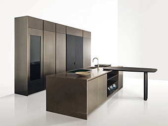 Holzküche mit integrierten Griffen GIORGETTI GK 01