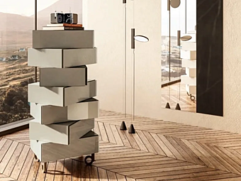 Kommode mit Rollen aus Holz Morgana LAGO
