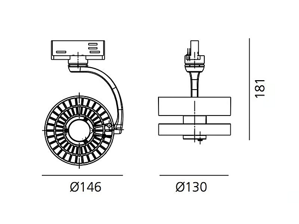 LED Aluminium Schienenleuchte Cata Tunable White Artemide M057783 Fabrik Artemide aus Italien. Foto №4