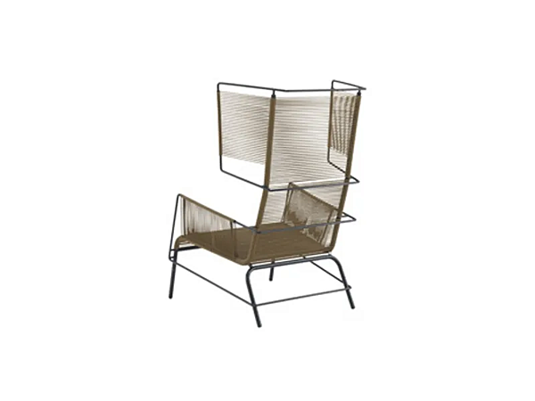 Gartenarmchair mit Fußstütze aus Aluminium LIGNE ROSET Fifty Fabrik LIGNE ROSET aus Italien. Foto №10