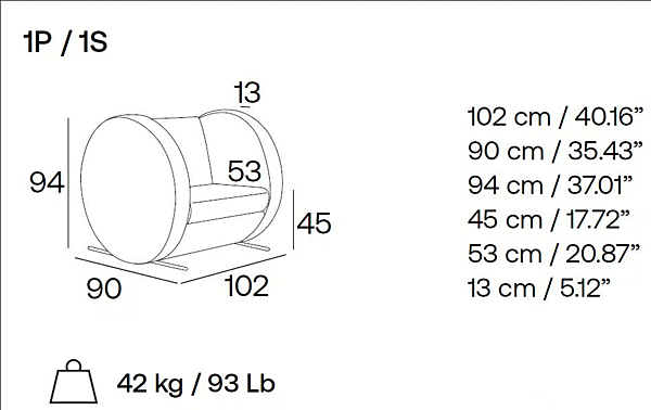 Sessel mit Armlehnen aus Stoff Adrenalina Tube IMB1072989, IMB1072990 Fabrik ADRENALINA aus Italien. Foto №5