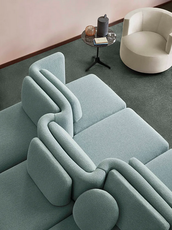 Modularer Stoffsofa Gala Saba Fabrik SABA aus Italien. Foto №9