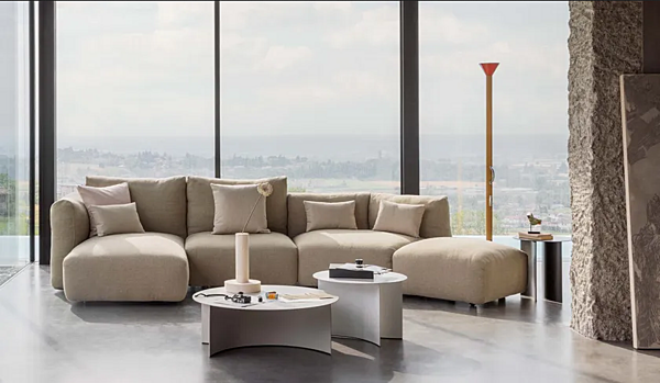 Ecksofa mit abnehmbarem Bezug aus Stoff Flou Fiocco Fabrik Flou aus Italien. Foto №8