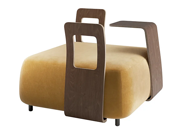 Quadratischer Pouf aus Stoff mit weicher Rückenlehne INNOVA Imbottiti Vice Versa Big Island Fabrik Innova Imbottiti aus Italien. Foto №1