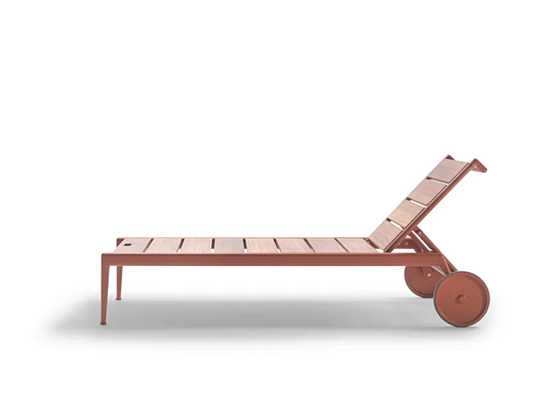 Liegestuhl mit Rollen aus Atlante-Holz FLEXFORM IROKO Fabrik FLEXFORM aus Italien. Foto №2