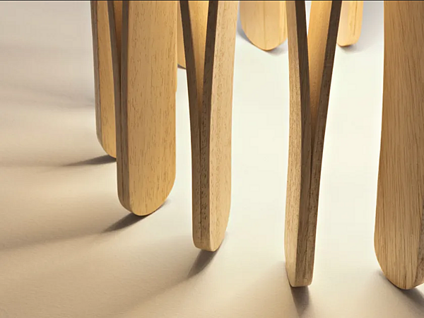 Tischlampe aus Holz Fabbian Stick Fabrik Fabbian aus Italien. Foto №4