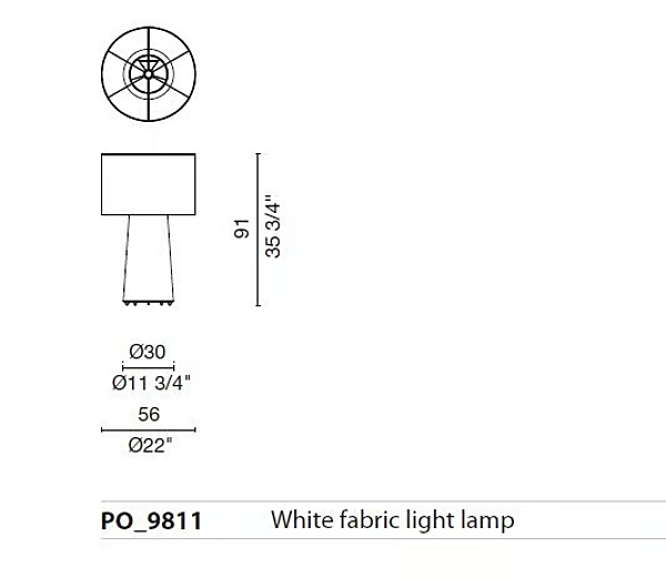 Stoff Stehlampe Big Shadow Cappellini Fabrik Cappellini aus Italien. Foto №4