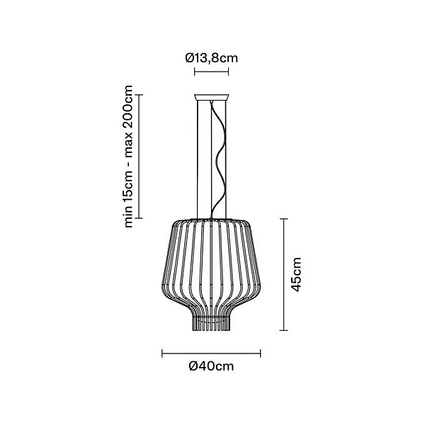 Glas Pendelleuchte Saya F47 A09 11 21 Fabbian F47 A09/11/21 Fabrik Fabbian aus Italien. Foto №4