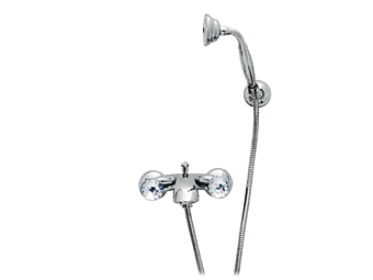 Wandmontiertes Badewannenset mit Handbrause aus Kristall Gentry Home Fabrik Gentry Home aus Italien