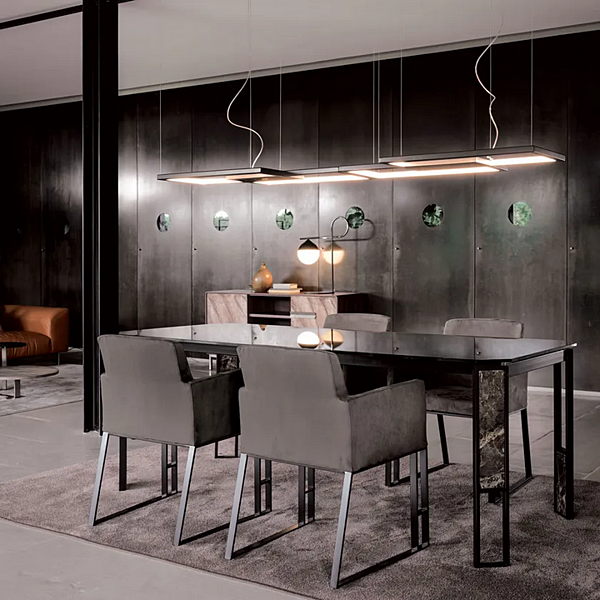 Rechteckiger Tisch mit Glasplatte CORTEZARI Link Glas Tisch 274-VR11 Fabrik CORTE ZARI aus Italien. Foto №4